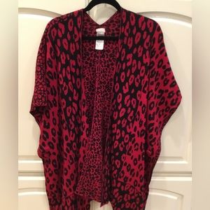 Chico’s Red Animal Print Wrap S/M